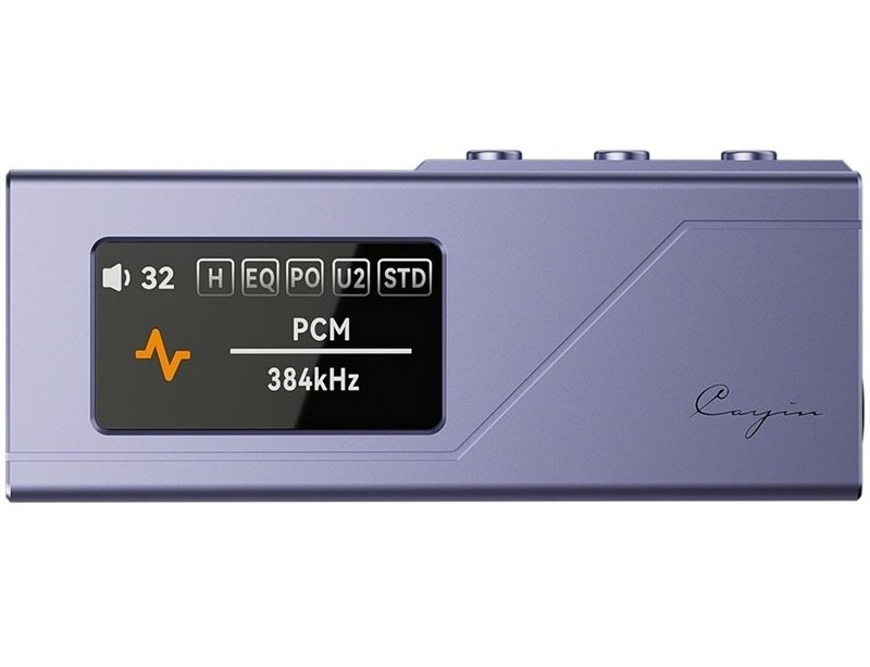 Zosilňovač Cayin RU3, USB-C, DAC prevodník, fialová farba.