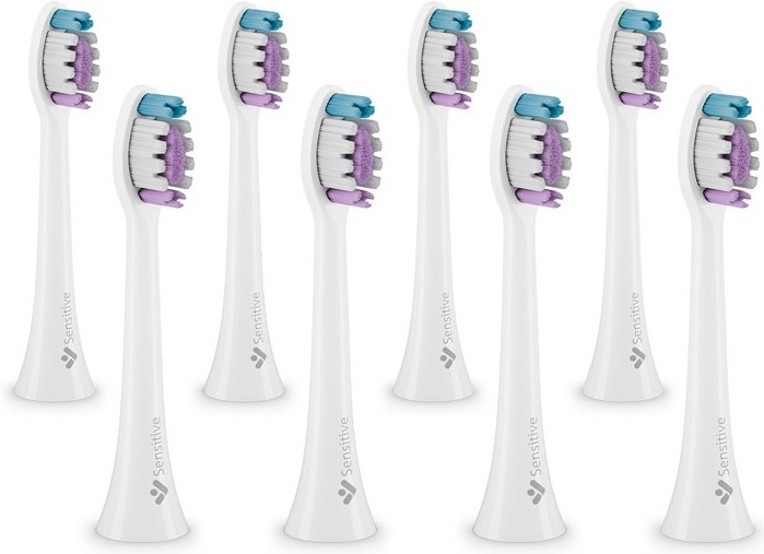 Náhradná hlavica TrueLife SonicBrush Clean-series heads Sensitive white 8 pack pre sonické kefky