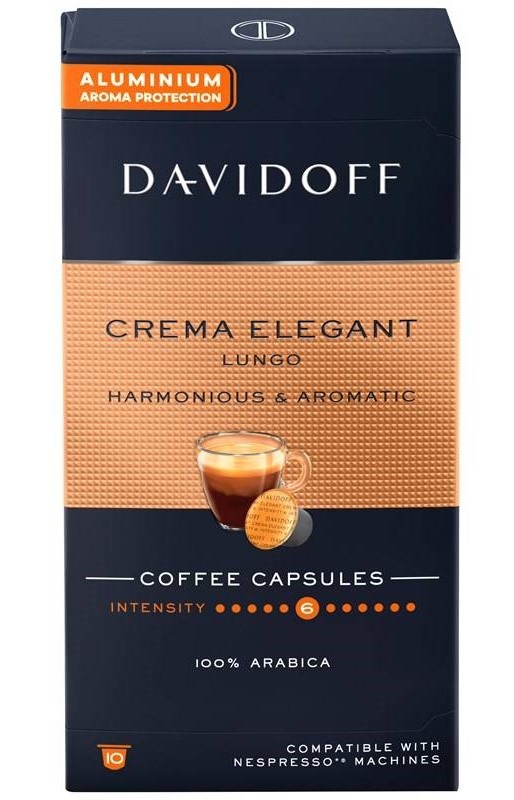 Kapsuly pre espressá Davidoff Café Crema Elegant 55 g Lungo (10 ks)