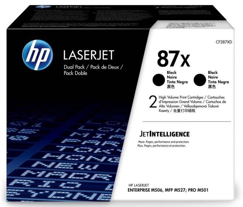 Toner HP 87X, 2x 18 000 strán, 2-pack čierny