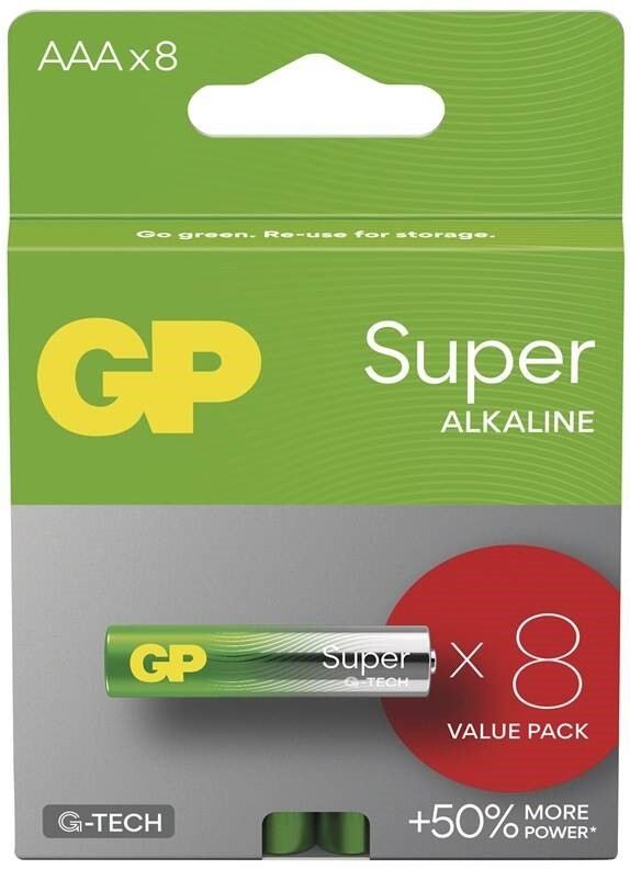 Batéria alkalická GP Super AAA (LR03), 8 ks