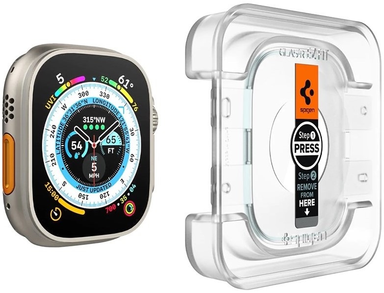 Tvrdené sklo Spigen TR EZ Fit na Apple Watch Ultra 2/Ultra 49mm, (2 ks)