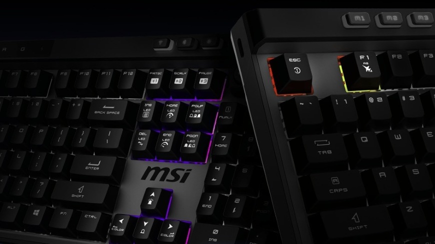 Klávesnica MSI Strike Pro Wireless Silent, CZ layout čierna Detail prívetivého rozloženia klávesov na MSI Strike Pro Wireless Silent
