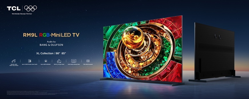 Televízor TCL 85RM9L Televízia TCL 85RM9L s RGB Mini LED technológiou a zvukom Bang & Olufsen prináša mimoriadne živý obraz, vysoký jas a prémiový audiovizuálny zážitok pre náročné domáce kino.