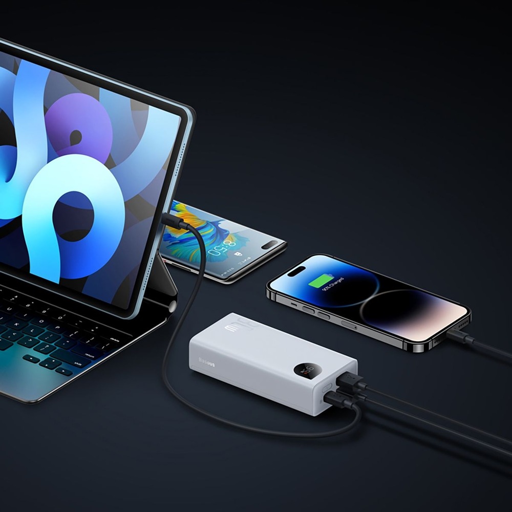 Powerbank Baseus Adaman2 10000 mAh, 30W, 2xUSB/USB-C biely Powerbank Baseus Adaman2 10000 mAh, 30W, 2xUSB/USB-C biely