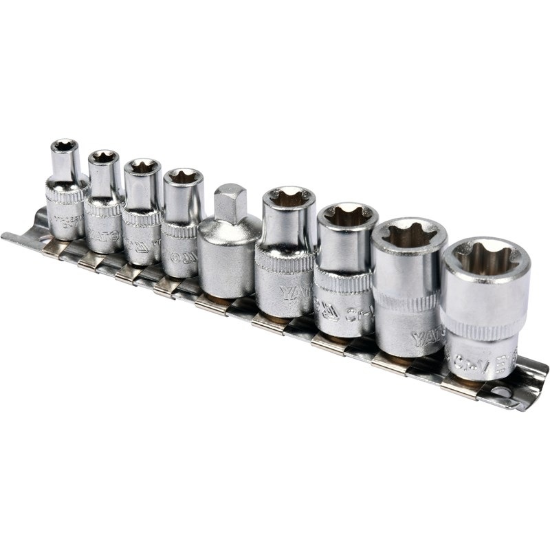 Sada hlavíc YATO 1/4", 3/8"  TORX E5-E16 (9 ks)