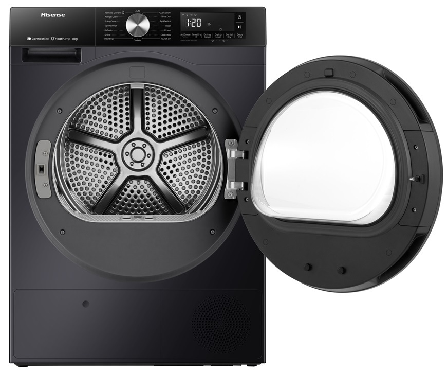 Sušička Hisense DH3S802BB3, čierna, energetická trieda C