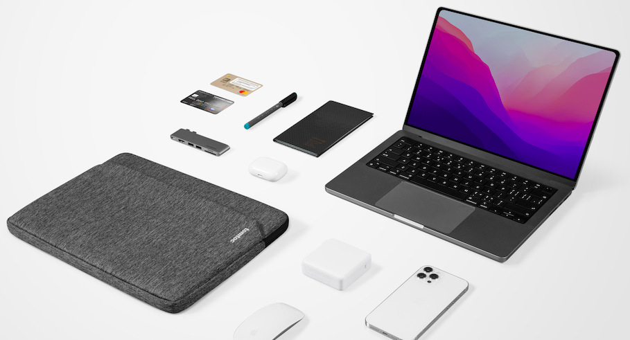 Púzdro na notebook tomtoc Sleeve - 13" MacBook Air / 14" MacBook Pro - šedé
