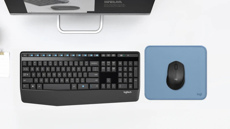 Klávesnica s myšou Logitech Wireless Combo MK345, CZ/SK čierna
