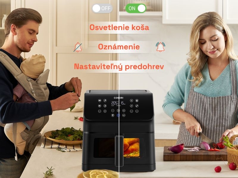 Fritéza teplovzdušná COSORI P653 Premium II Plus 6,2l čierna