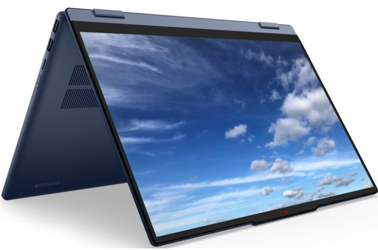 Modrý notebook Lenovo IdeaPad 5 2-in-1 15AHP11 R5-230 s 15,3″ displejom v režime stanu