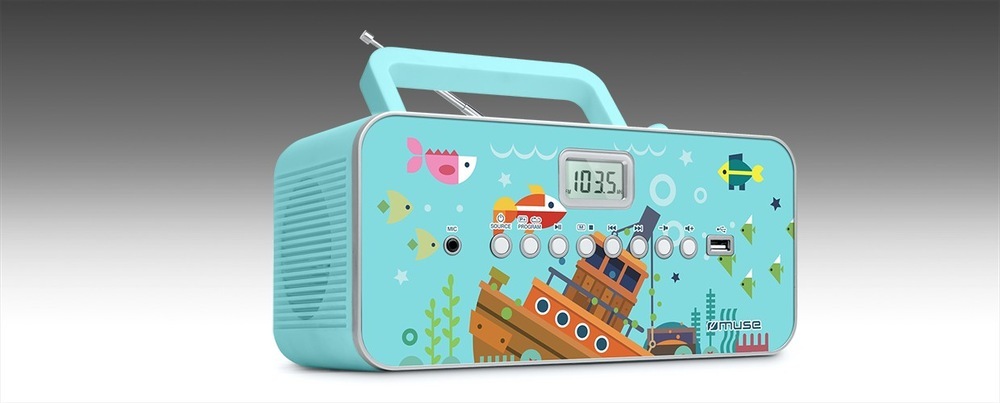 Rádioprijímač s CD MUSE M-29KB modrý