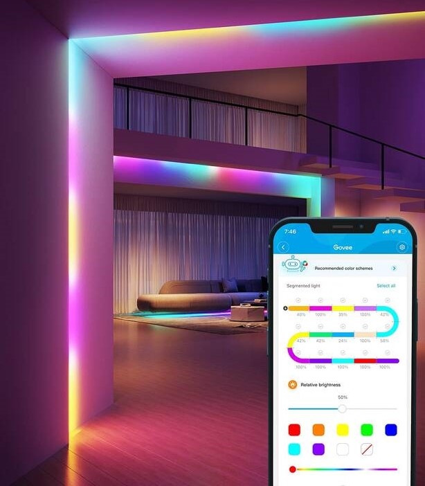 LED pásik Govee WiFi RGBIC Smart LED PRO, 5m