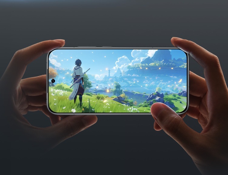 Mobilný telefón Poco F8 Pro 5G 12 GB / 512 GB modrý Detail obrázku displeja s hernou ilustráciou.