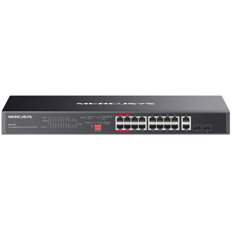 Switch Mercusys MS120GP čierny