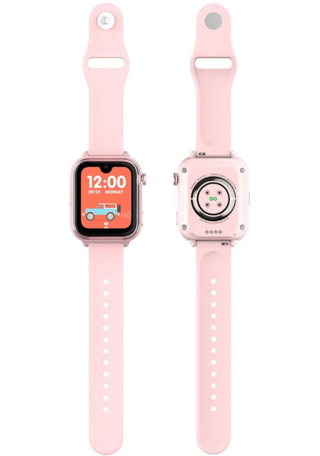 Inteligentné hodinky ARMODD Kidz GPS AI čierne Ružové hodinky ARMODD Kidz GPS AI z oboch strán