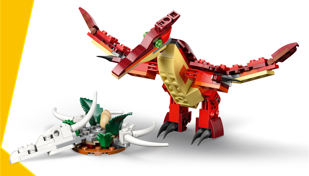 Stavebnica LEGO® Creator 3 v 1 31379 Divoký dinosaurus Pohyblivé časti umožňujú velociraptorovi meniť postoj, pripraviť ho na útok alebo vytvoriť odpočívajúcu scénu.