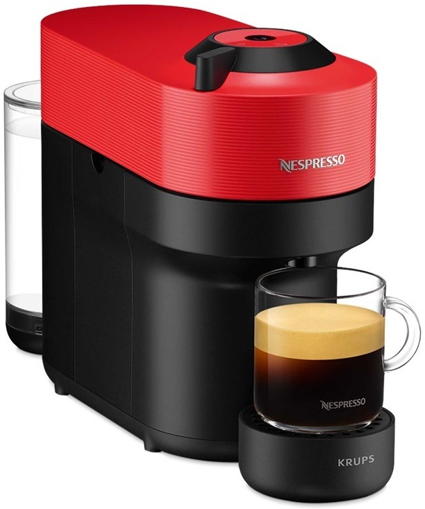 Kapsulový kávovar Krups Nespresso Vertuo Pop XN920510 červený