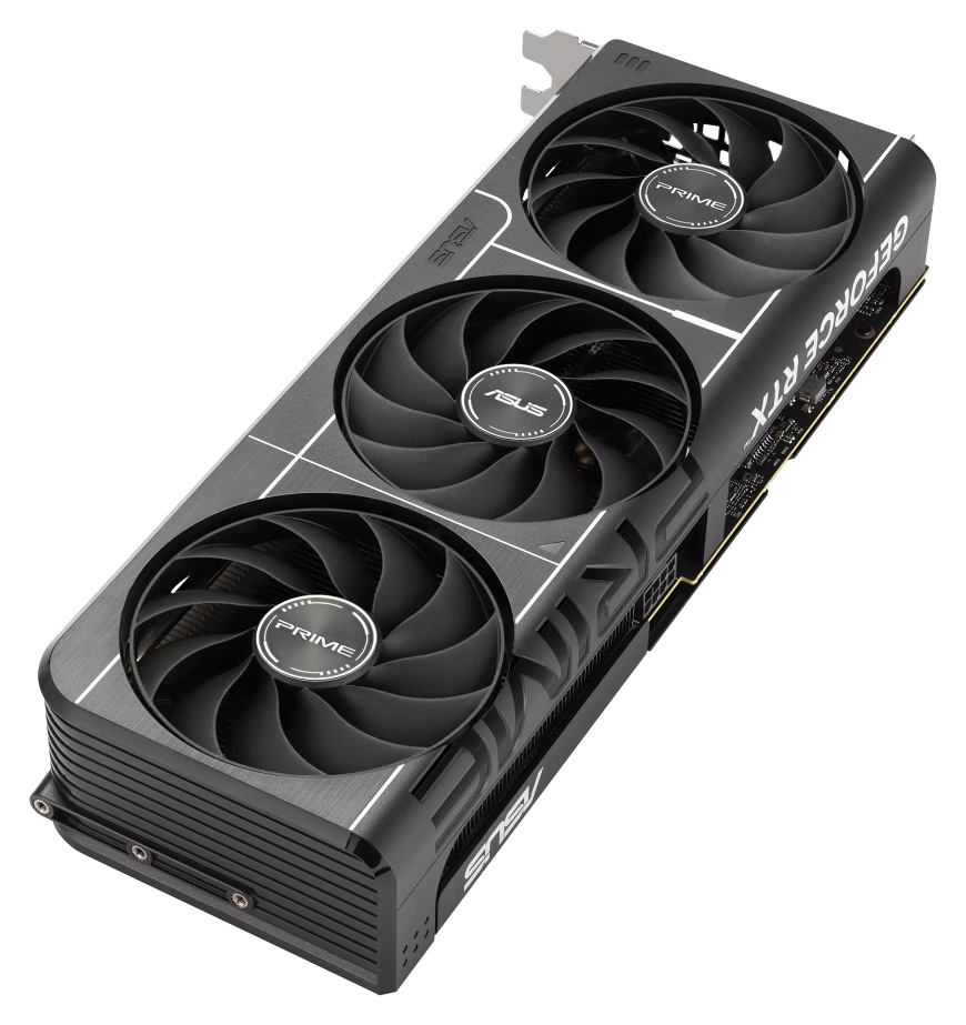 Grafická karta Asus GeForce RTX 5060 Ti PRIME OC 8G Grafická karta Asus Prime GeForce RTX 5060 TI OC 8G s trojitým ventilátorovým chladením v čiernej farbe
