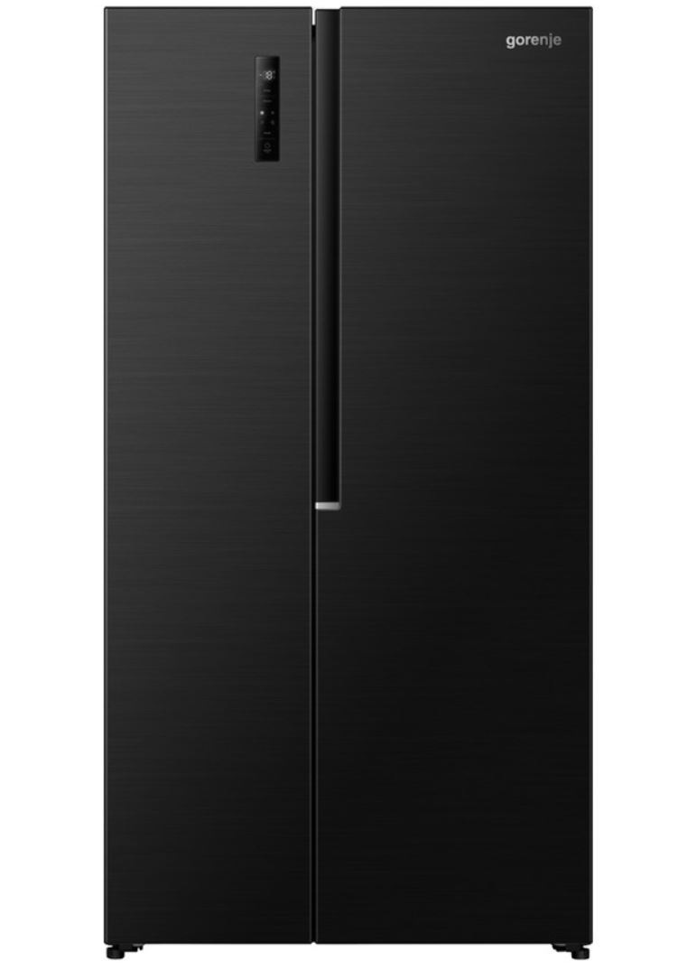 Americká chladnička Gorenje G400 NRS917E41BX čierna Chladnička americká Gorenje NRS917E41BX zatvorené dvierka