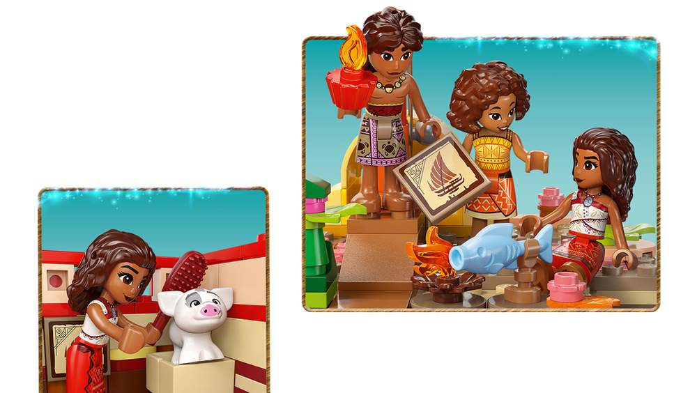 Stavebnica LEGO® │ Disney 43270 Vaiana a dobrodružstvo na kanoe Kanoe z 529 dielikov pomáha zostaviť aplikácie LEGO Builder a hotové plavidlo ozdobí detskú zbierku.