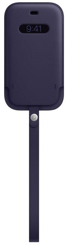 Puzdro na mobil Apple Leather Sleeve s MagSafe pre iPhone 12 mini - tmavo fialové
