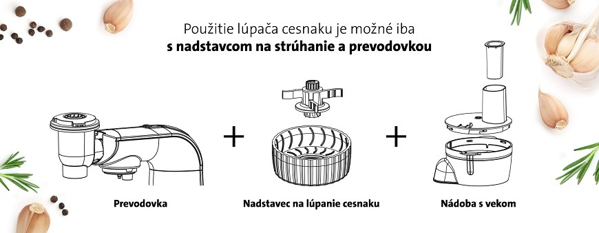 Prísl. k robotom - nadstavec na lúpanie cesnaku ETA 0028 95070 sivé