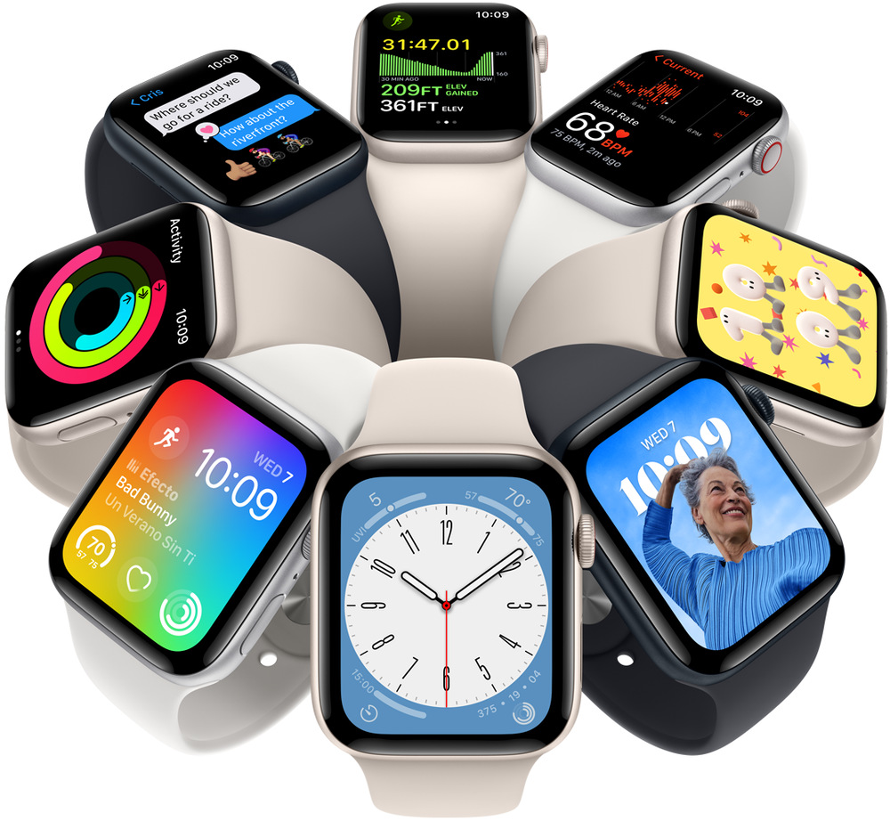 Inteligentné hodinky Apple Watch SE 2023 GPS + Cellular 44mm puzdro zo strieborného hliníka - búrkovo modrý športový remienok - M/L Inteligentné hodinky Apple Watch SE 2023 GPS + Cellular 44mm puzdro zo strieborného hliníka - búrkovo modrý športový remienok - M/L