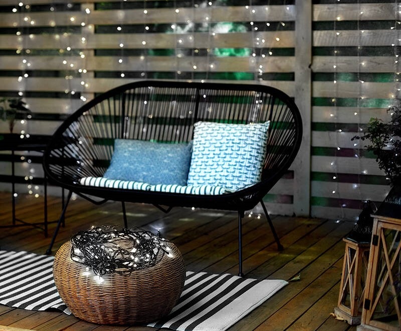 Vianočné osvetlenie Solight LED reťaz, 200 LED, 100+5 m, IP44, studená biela