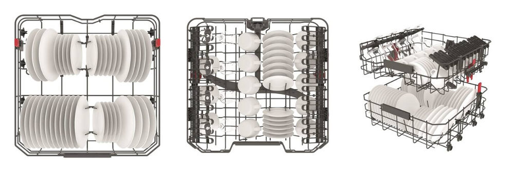 Umývačka riadu Whirlpool W3F D634 biela Umývačka riadu Whirlpool W3F D634, biela, voľne stojaca, flexibilita nakladania