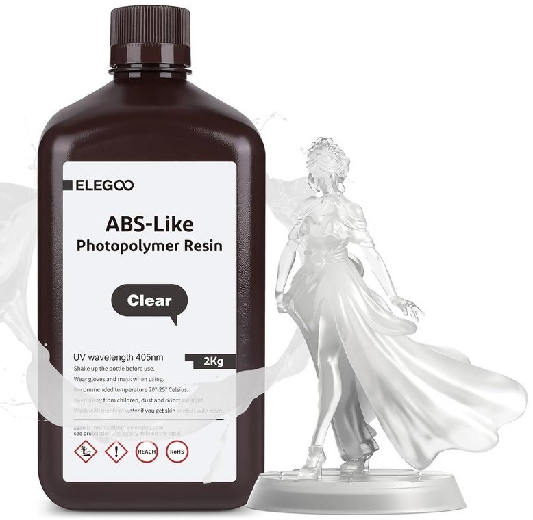 UV resin Elegoo ABS-like 2kg priehľadná UV resin Elegoo ABS-like 2kg priehľadná