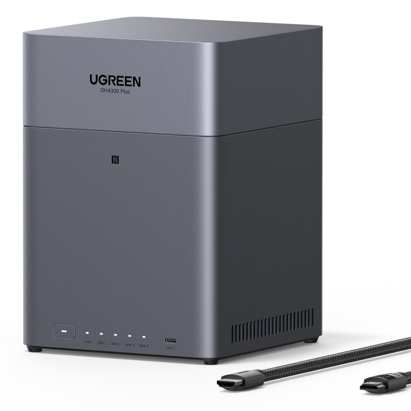 Dátové úložisko (NAS) UGREEN NASync DH4300plus - 85660 (Diskless) šedá