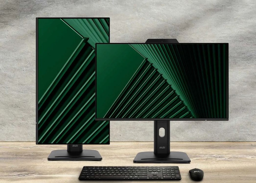 Monitor MSI PRO MP272PMG čierny Monitor MSI PRO MP272PMG v modernom pracovnom priestore s príslušenstvom