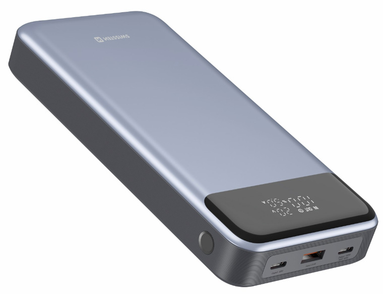 Powerbank Swissten 30000 mAh, 133W PD sivý