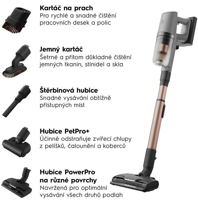 Tyčový vysávač Electrolux 800 Animal EP82AB25UG sivý „“