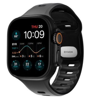 Remienok NOMAD Tempo Band na Apple Watch 49/Ultra/Ultra 2/Ultra 3 čierny Remienok NOMAD Tempo Band na Apple Watch 49/Ultra/Ultra 2/Ultra 3 v čiernej farbe
