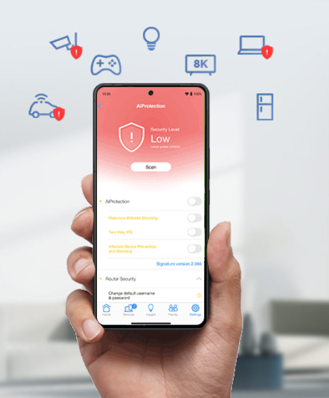 Router Asus RT-BE82U WiFi 7 Extendable, AiMesh čierny Asus RT-BE82U umožňuje pokročilú segmentáciu siete