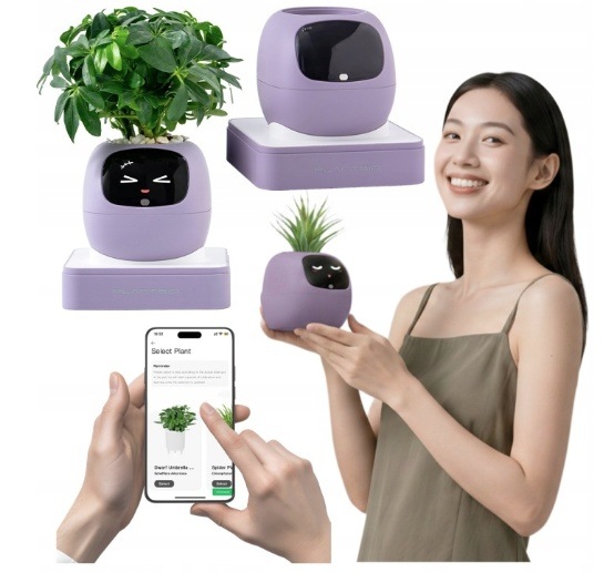 Inteligentný kvetináč Plantsio IVY generácia 2 fialový Chytrý kvetináč Plantsio IVY generácia 2 - fialová