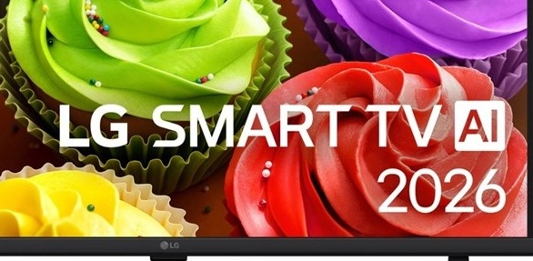 Detail obrazovky s nápisom LG Smart TV AI