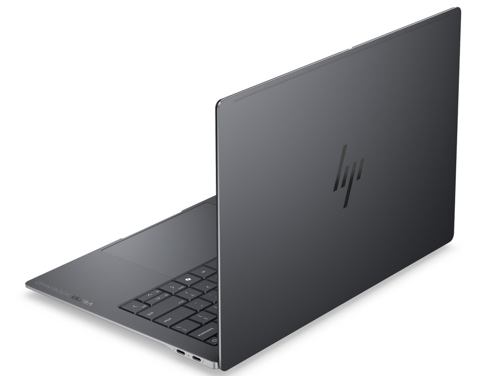 Notebook HP OmniBook Ultra AI 14-kd0071ncx + Game Pass predplatné na 2 mesiace sivý Notebook HP OmniBook Ultra AI 14-kd0071ncxzezadu otvorený