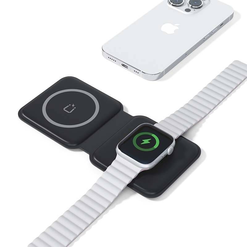 Bezdrôtová nabíjačka Spello by Epico 2v1 Portable Wireless, skladacia čierna Bezdrôtová nabíjačka Spello by Epico 2v1 Portable Wireless, skladacia čierna