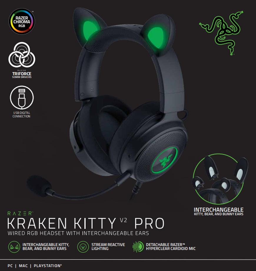 Headset Razer Kraken Kitty V2 Pro čierny Headset Razer Kraken Kitty V2 Pro čierny