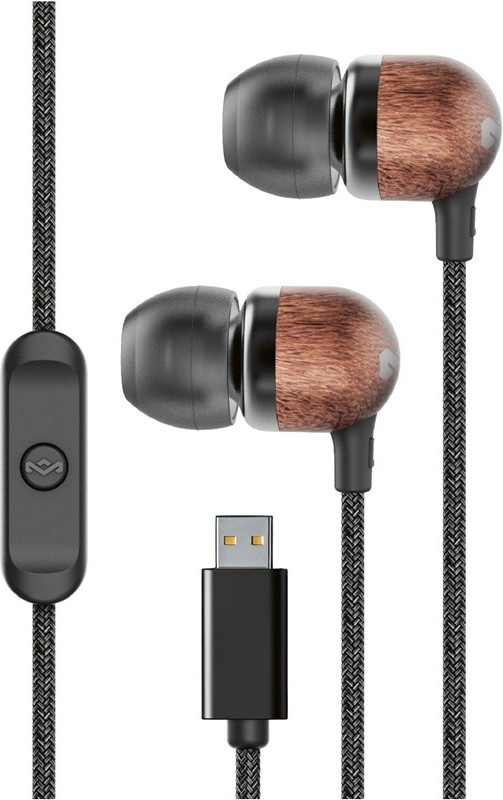 Slúchadlá do uší Marley Smile Jamaica USB-C s mikrofónom v čiernej farbe