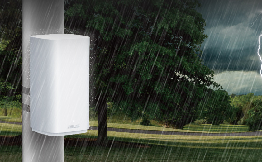 Router Asus ZenWifi BD4 Outdoor, WiFi7 Extendable, AiMesh biely Veľkou prednosťou Asus ZenWifi BD4 Outdoor je aj odolnosť IP65 pre použitie vonku