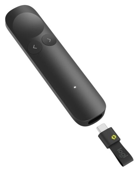 Prezentačný ovládač Logitech Spotlight 2 s dobíjaním cez USB-C pre spoľahlivé ovládanie prezentácií bez výmeny batérií