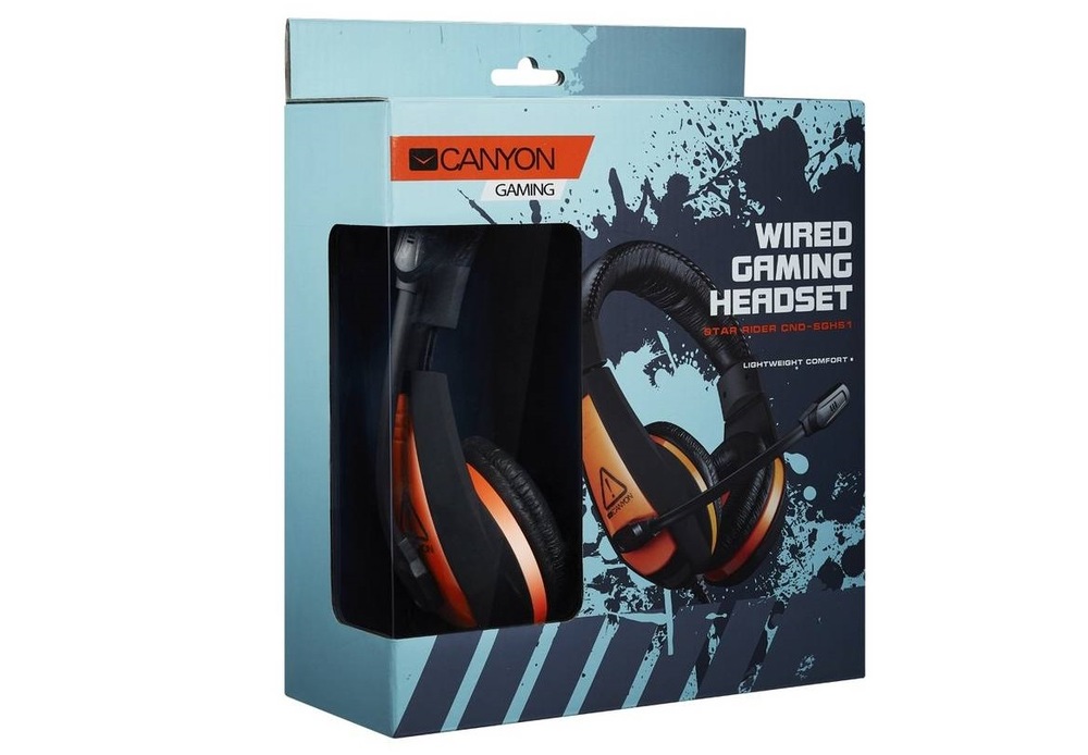 Headset Canyon Star Raider GH-1A čierny/oranžový