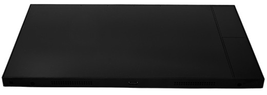 Ovládač Shelly Control Panel 10.1” Shelly Wall Display XL WiFi, Bluetooth čierny Spodná hrana panelu Shelly Wall Display XL zobrazujúca port USB-C a ventilačné otvory