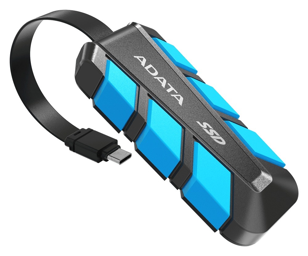 Externý modro-čierny SSD ADATA SC740 s USB-C káblom