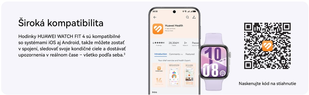 Inteligentné hodinky Huawei Watch Fit 4 biele Inteligentné hodinky Huawei Watch Fit 4 biele