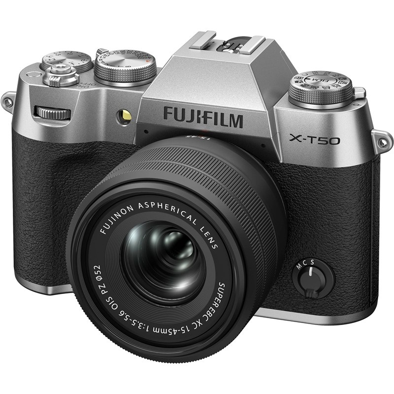 Fujifilm X-T50 + XC 15-45mm f/3.5-5.6 OIS PZ, strieborná